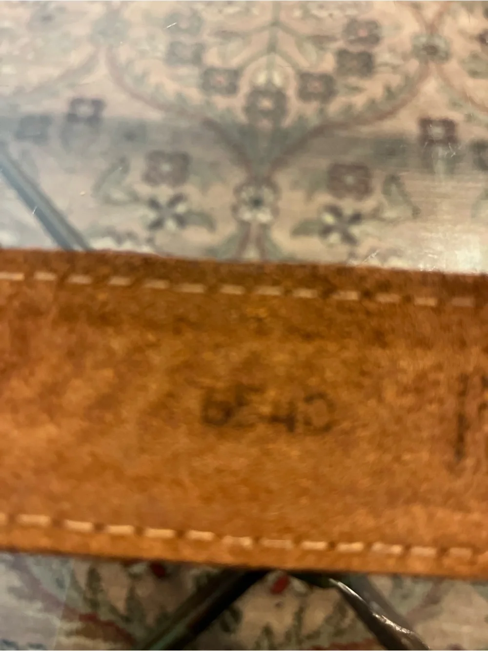 Raintree Bear Buckle Brown Tooled Leather Belt Western Rustic